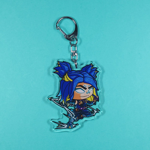 Neon Valorant Acrylic Charm