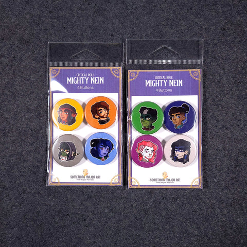 Mighty Nein Button Packs