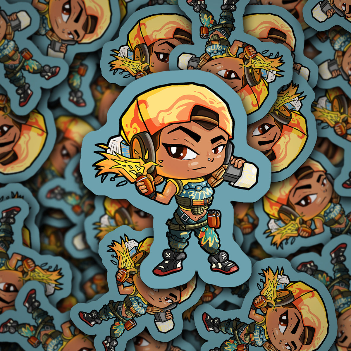 Raze Valorant Vinyl Sticker - Something Major Art